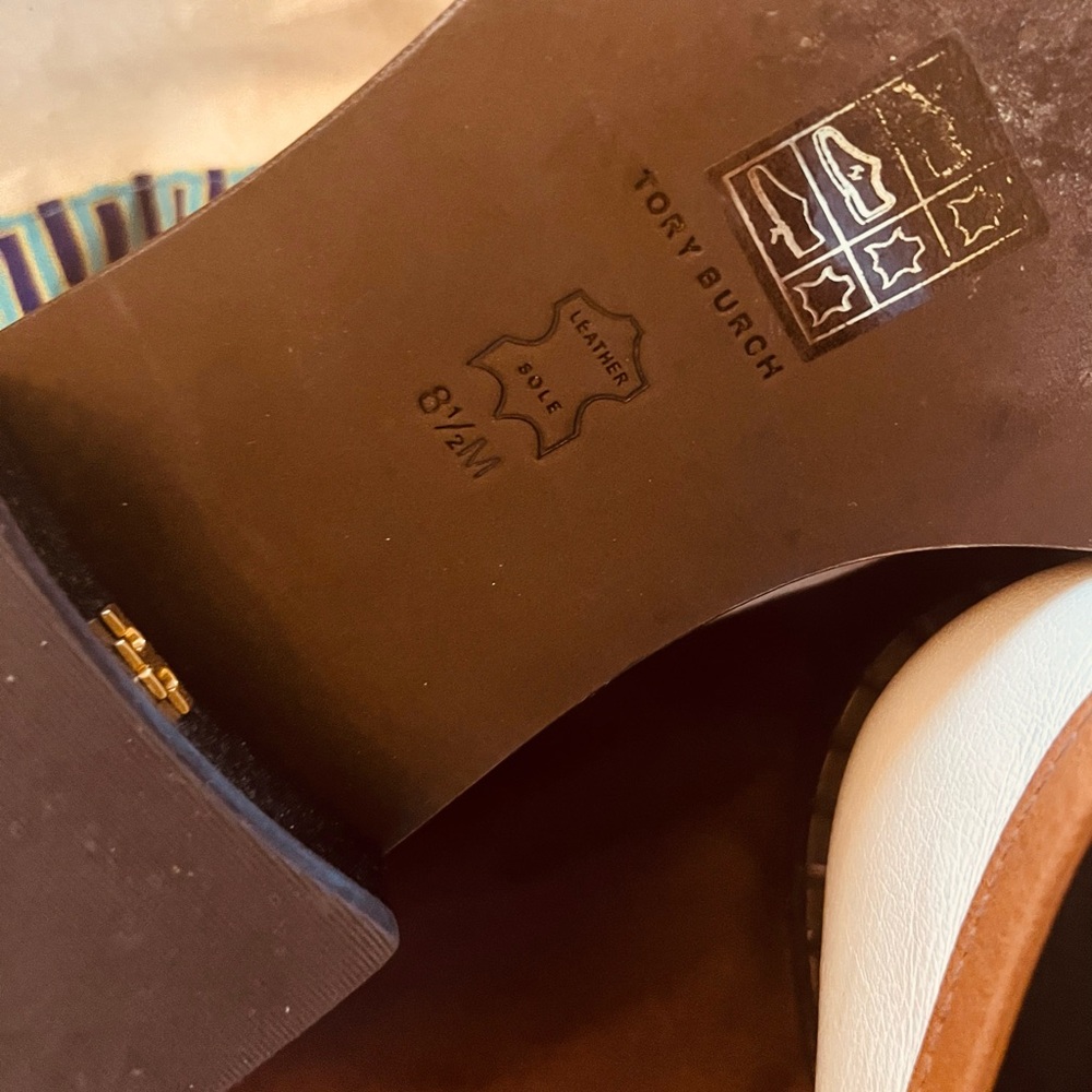 Tory Burch Woman’s Black Patent Loafers with Yellow and White Accents - Picture 7 of 10